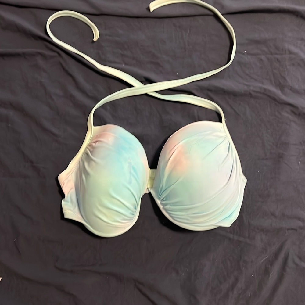 Tie dye cup bikini top